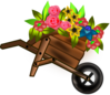 Wheelbarrow Of Flowers Clip Art